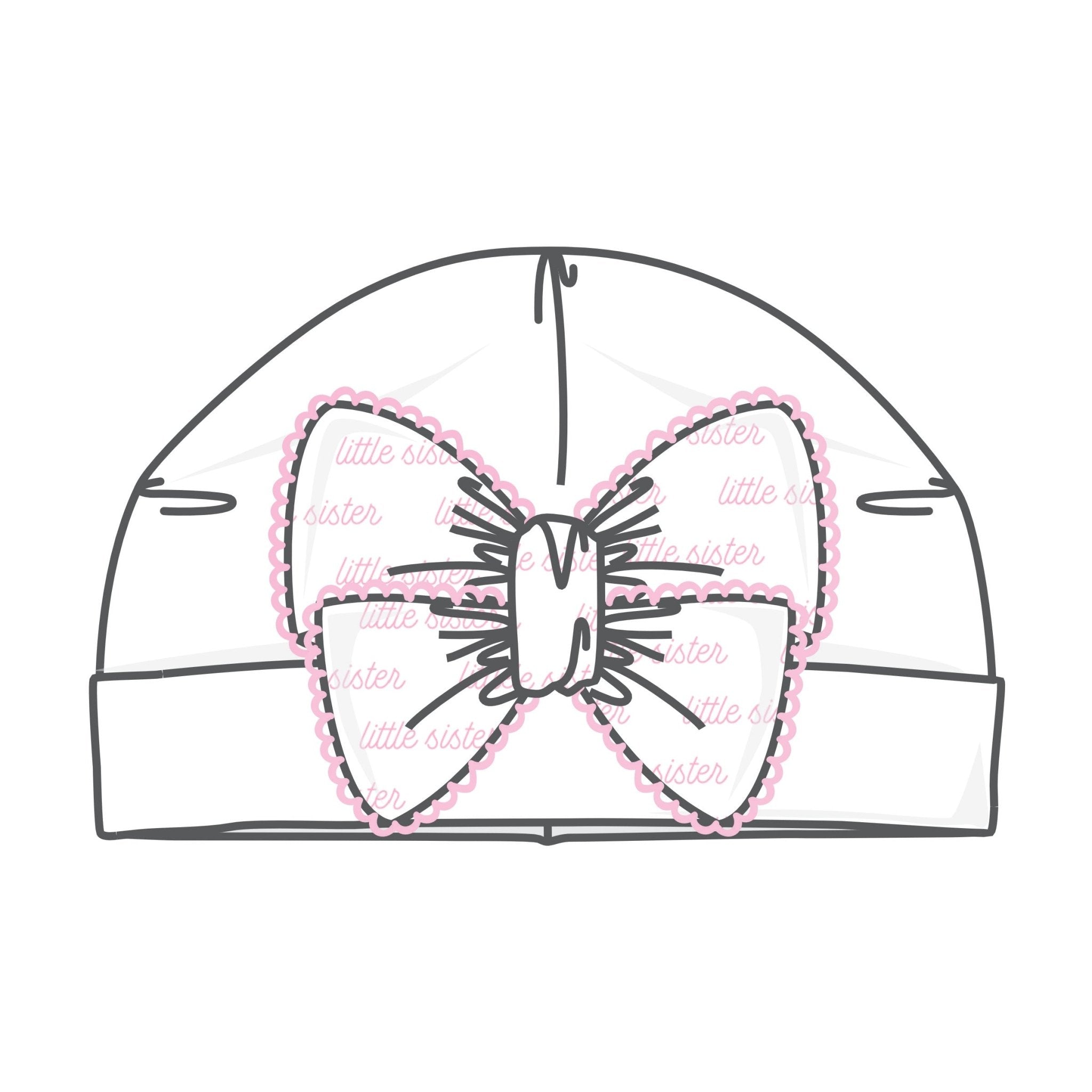 Little Sister Print Bow Hat - Magnolia BabyHat