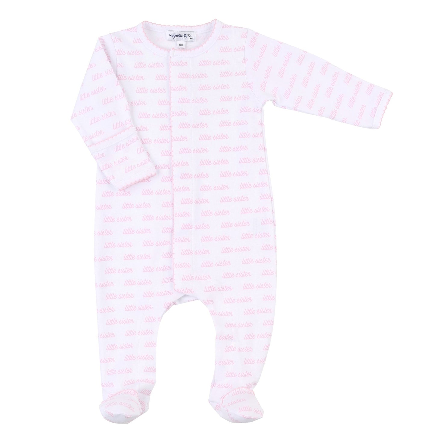 Little Sister Print Footie - Magnolia BabyFootie