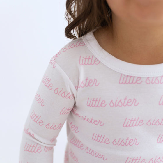 Little Sister Print Long Pajamas - Magnolia BabyLong Pajamas