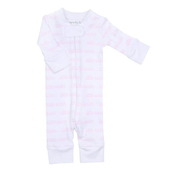 Little Sister Print Zip Pajamas - Magnolia BabyZipper Pajamas