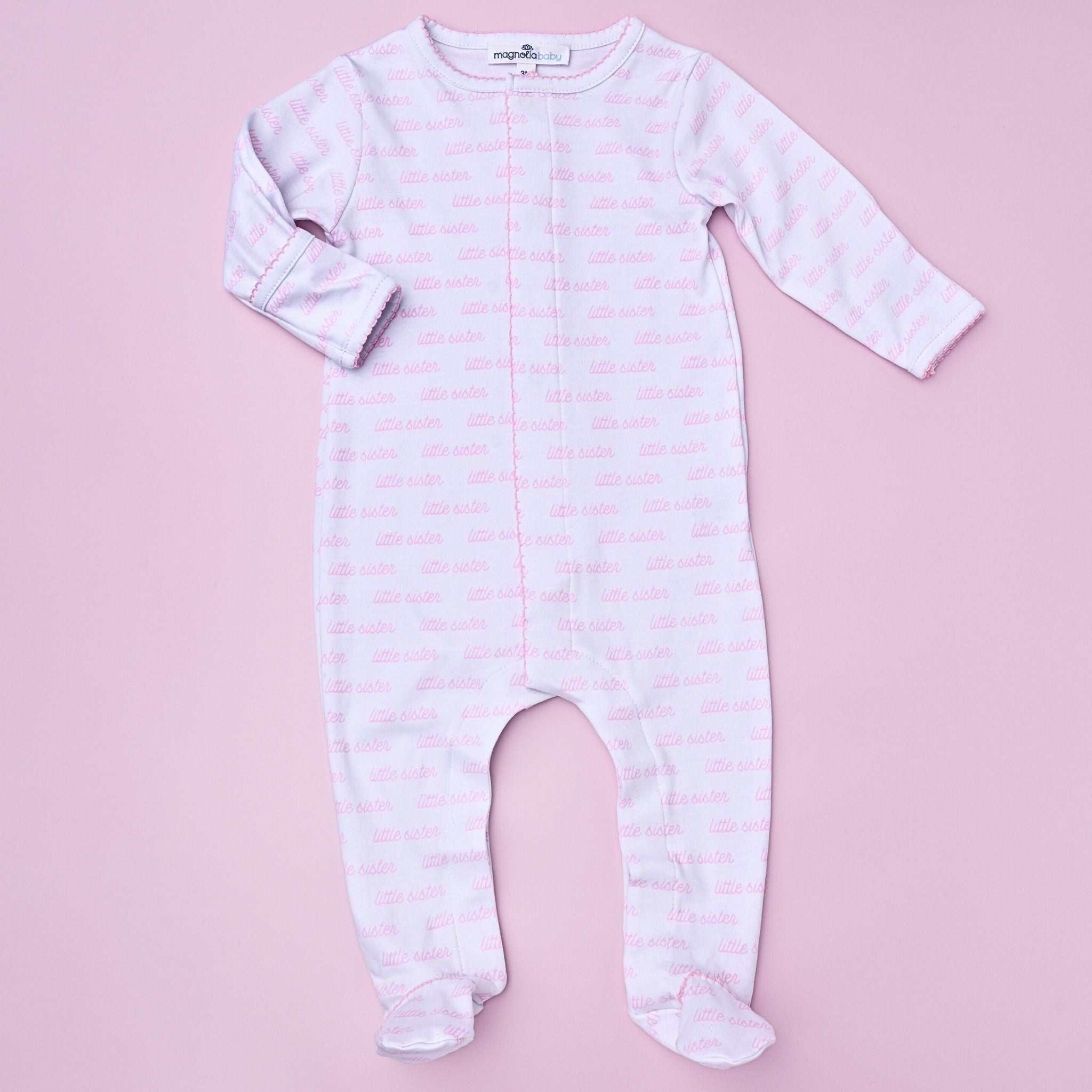 Little Sister Printed Footie - Magnolia Baby Footie