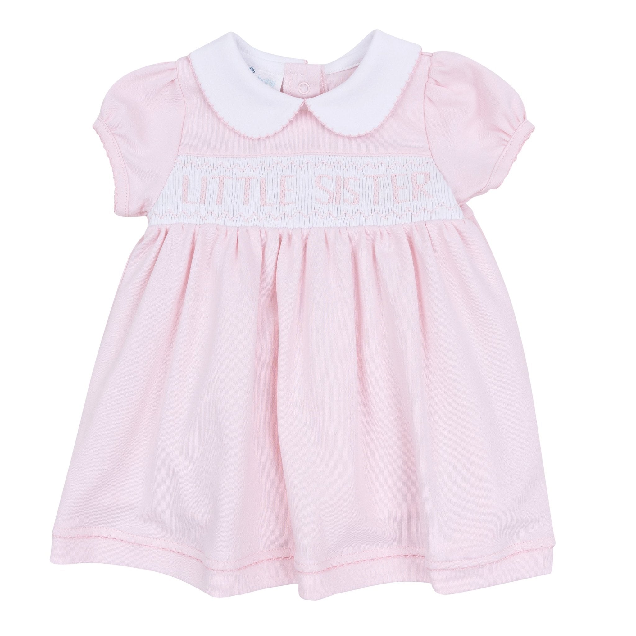 Little Sister Smocked Short Sleeve Dress - Magnolia BabyDress