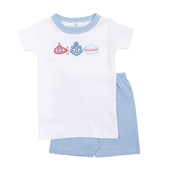 Little Skipper Applique Short Pajamas - Magnolia BabyShort Pajamas