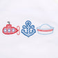 Little Skipper Applique Zip Footie - Magnolia BabyFootie