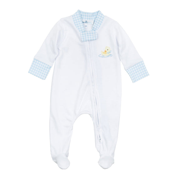 Little Waddlers Zip Footie - Light Blue - Magnolia BabyFootie