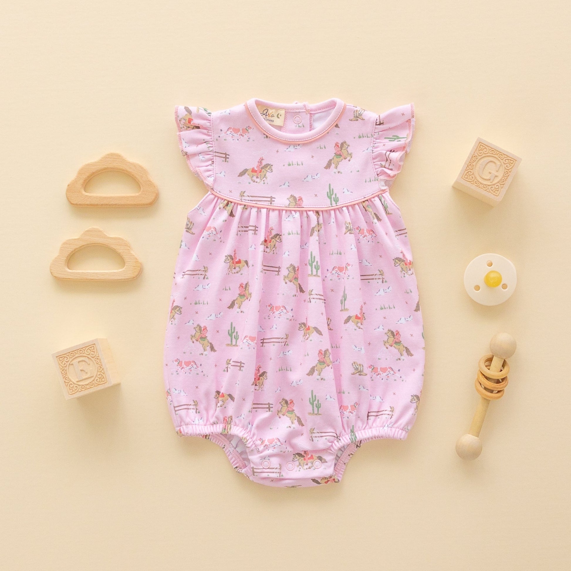 Little Wranglers Bubble - Dusty Rose - Magnolia BabyBubble