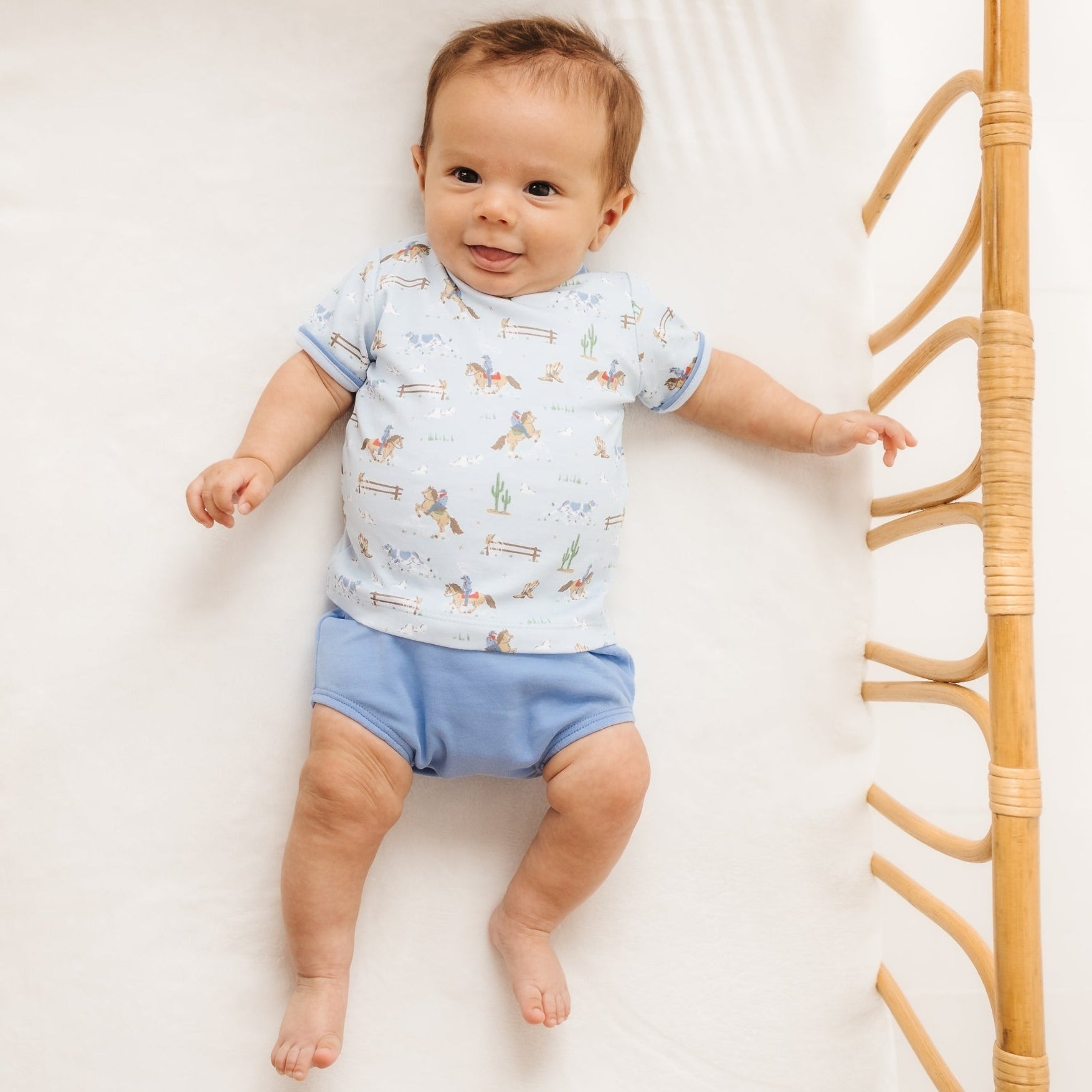 Little Wranglers Diaper Cover Set - Sky - Magnolia BabyDiaper Cover