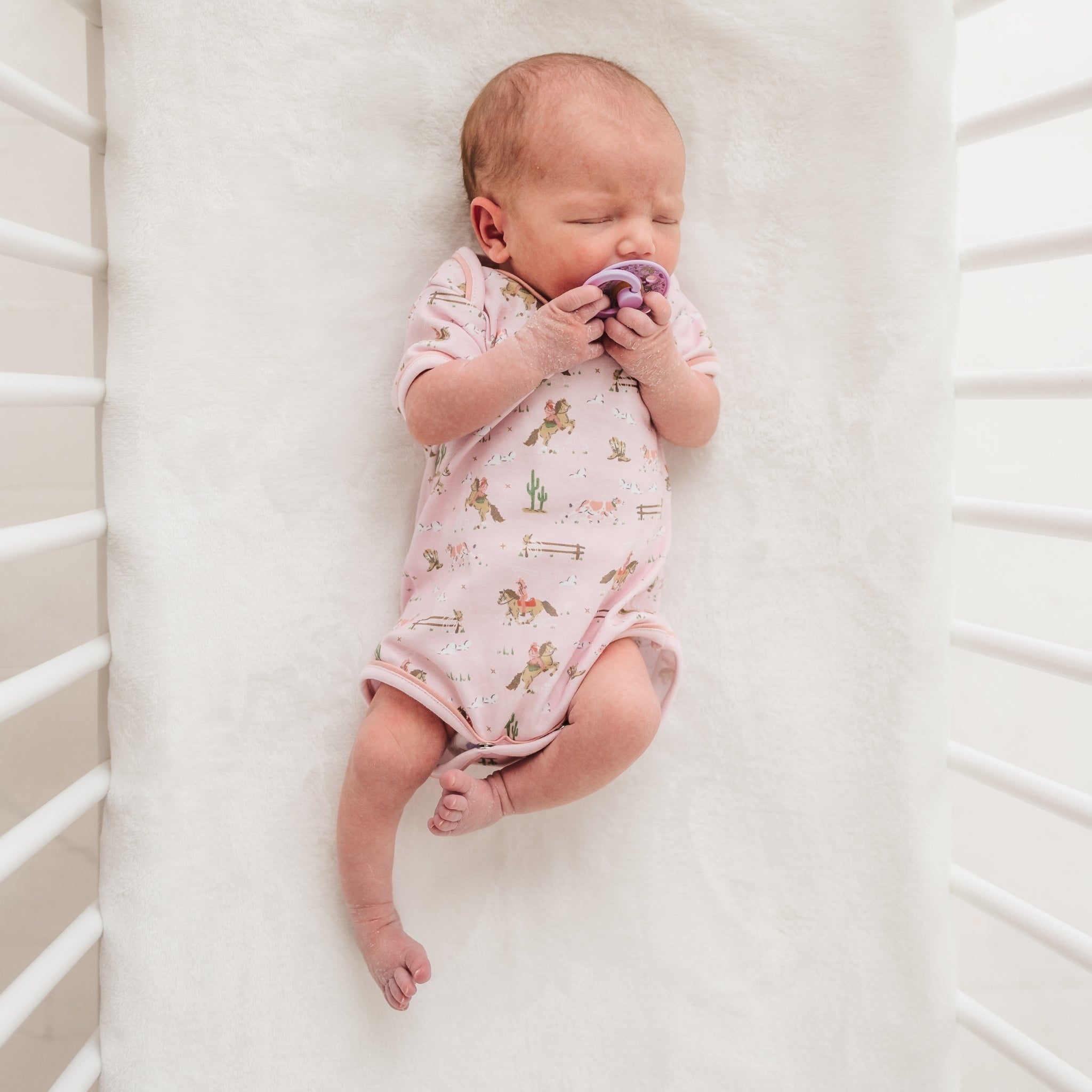 Little Wranglers Lap Bodysuit - Dusty Rose - Magnolia BabyBodysuit