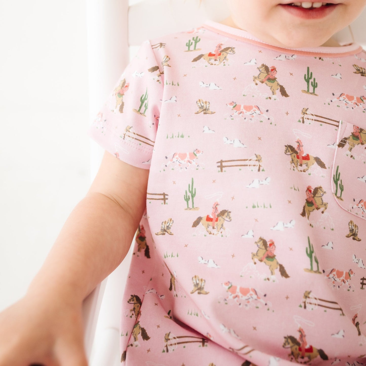 Little Wranglers Nightdress - Dusty Rose - Magnolia BabyNightdress