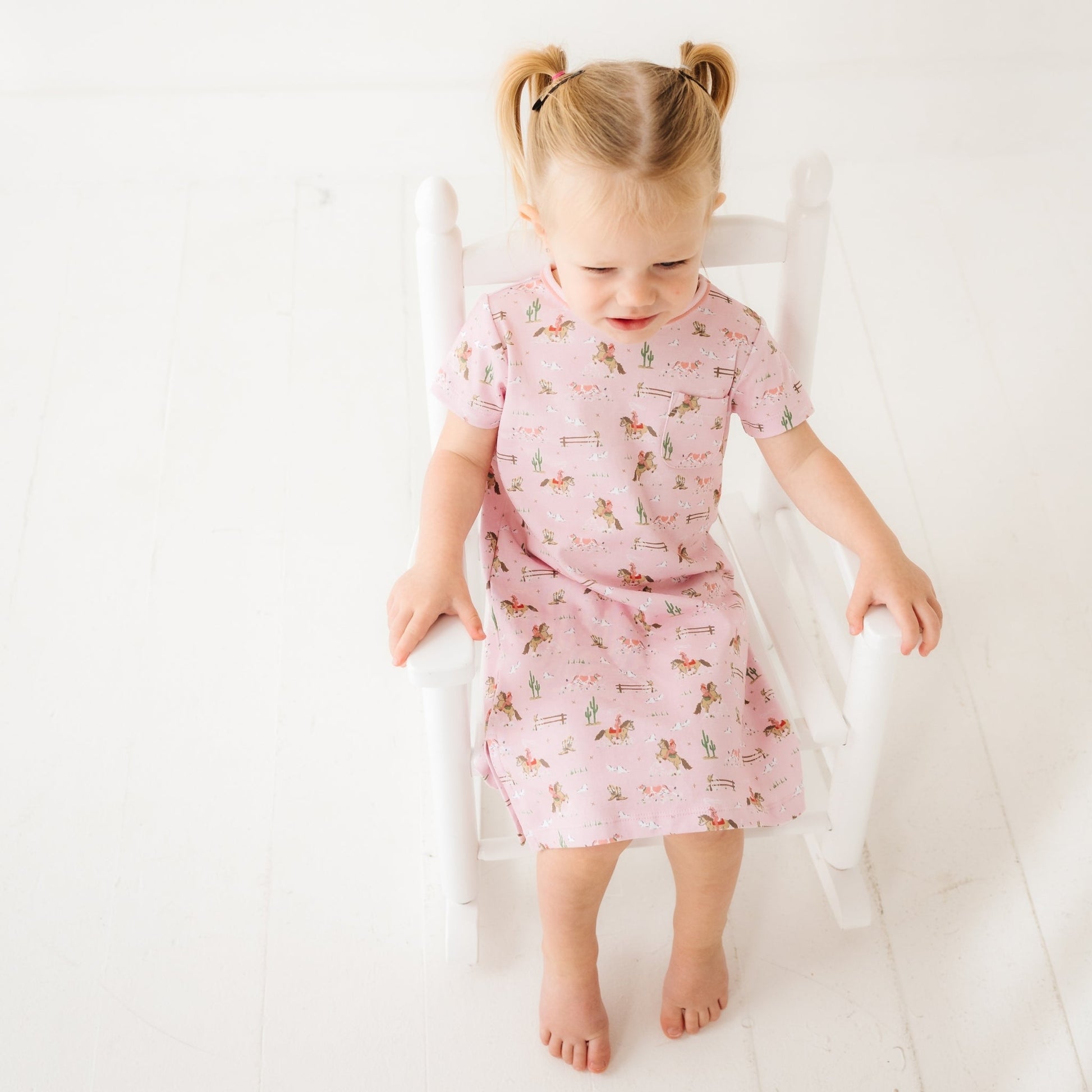Little Wranglers Nightdress - Dusty Rose - Magnolia BabyNightdress
