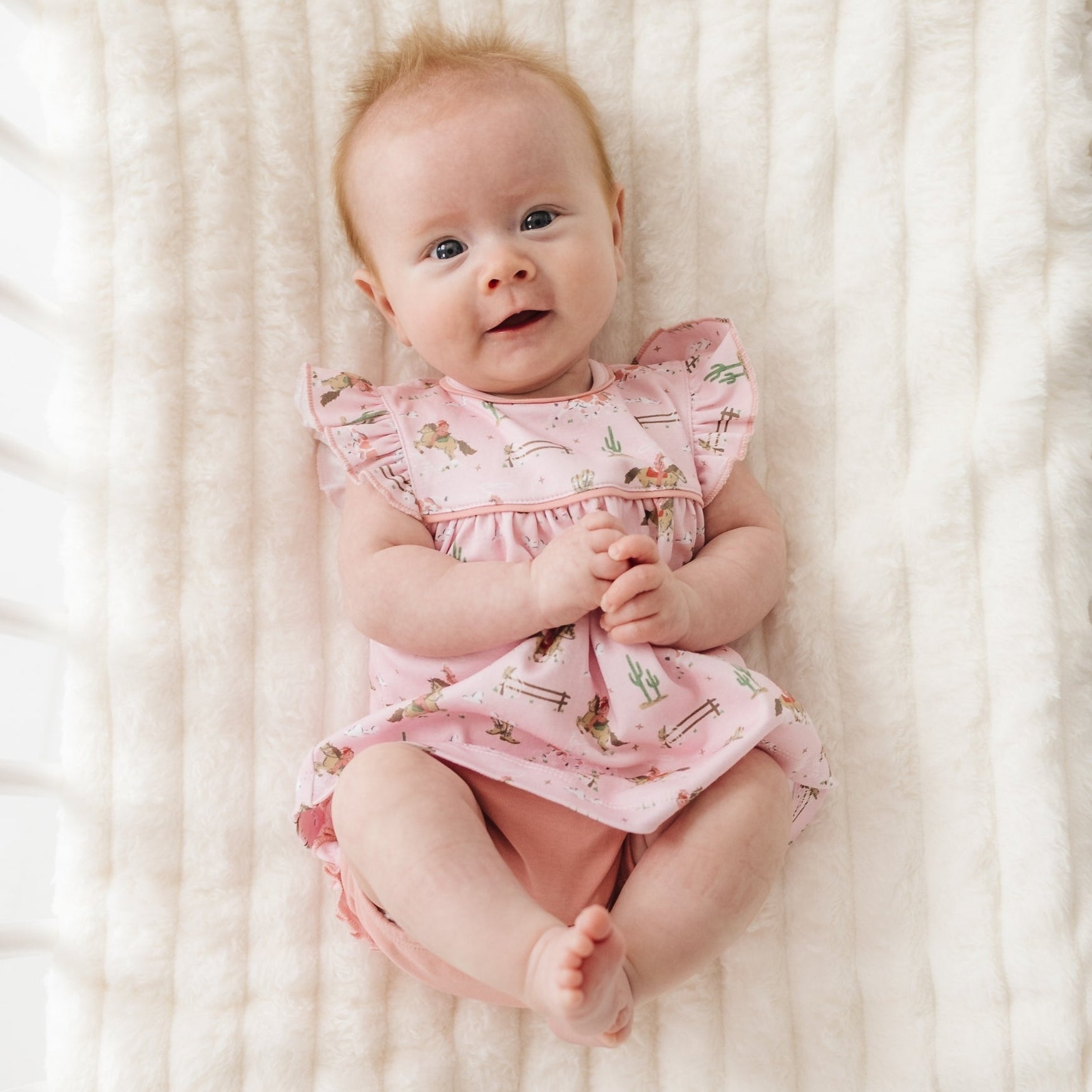 Little Wranglers Ruffle Diaper Cover Set - Dusty Rose - Magnolia BabyDiaper Cover