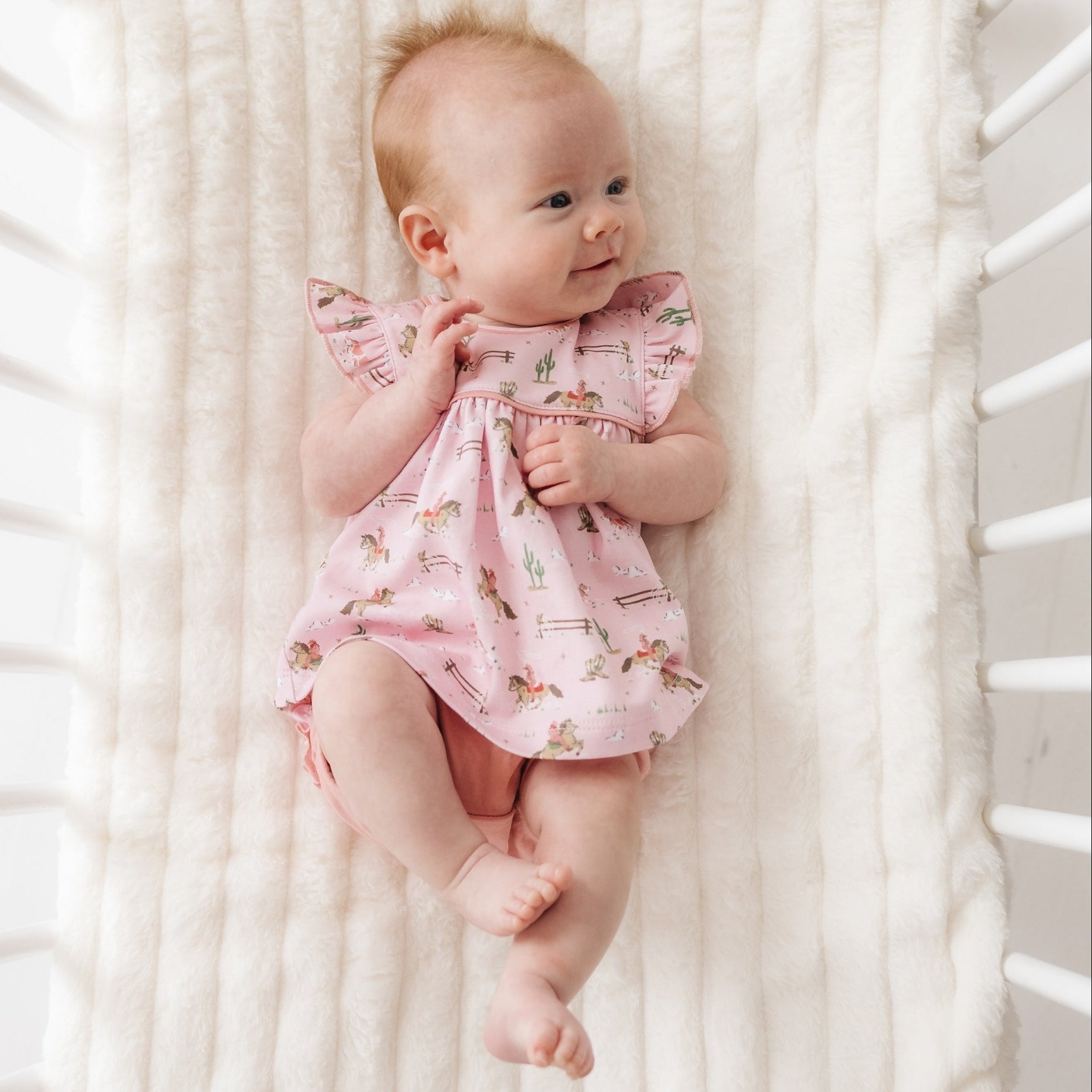 Little Wranglers Ruffle Diaper Cover Set - Dusty Rose - Magnolia BabyDiaper Cover