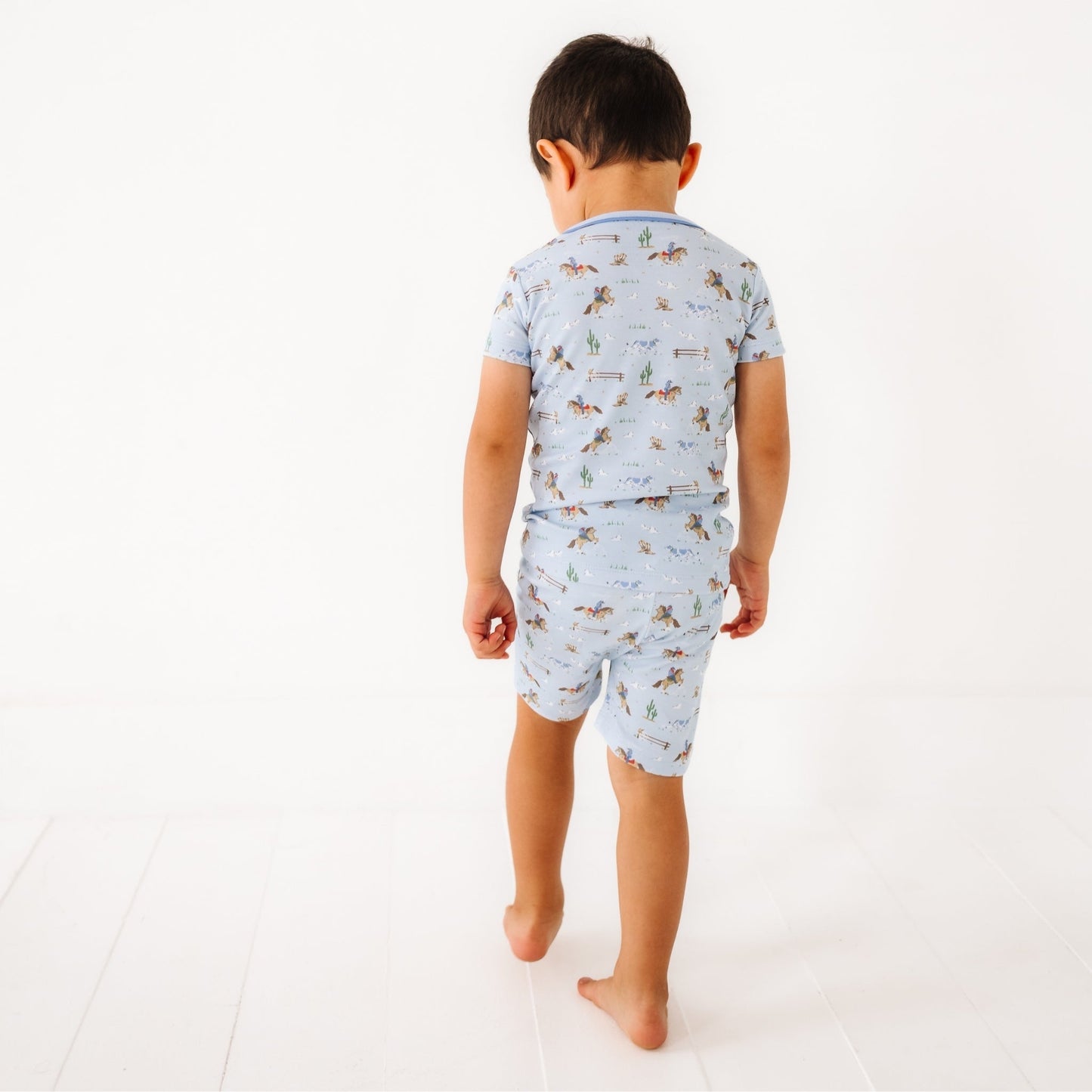 Little Wranglers Short Pajamas - Sky - Magnolia BabyShort Pajamas