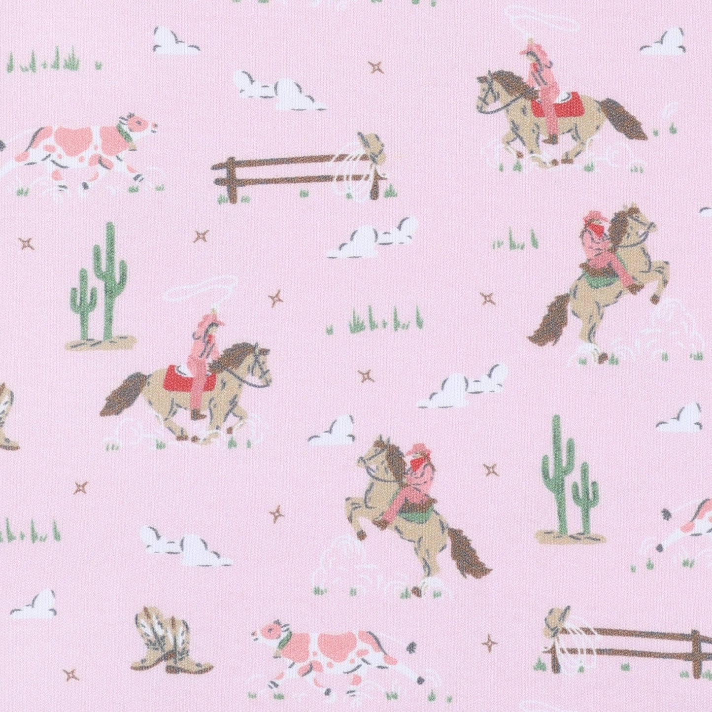 Little Wranglers Swaddle Blanket - Dusty Rose - Magnolia BabySwaddle Blanket