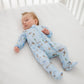 Little Wranglers Zip Footie - Sky - Magnolia BabyFootie