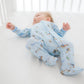 Little Wranglers Zip Footie - Sky - Magnolia BabyFootie