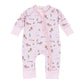 Little Wranglers Zip Playsuit - Dusty Rose - Magnolia BabyPlaysuit