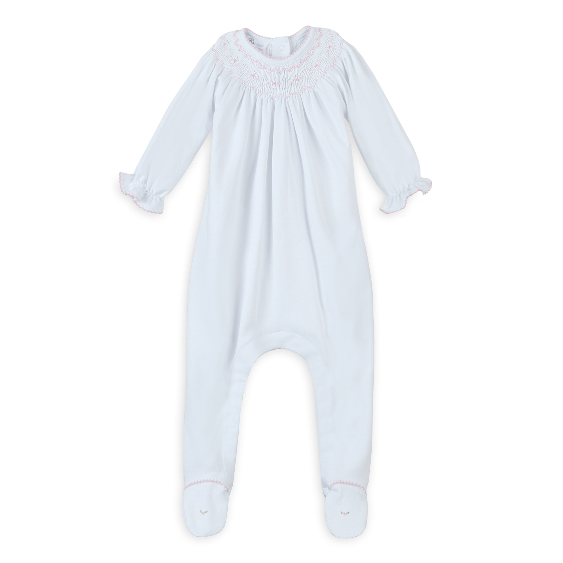 Lizzie's Classics Bishop Footie - Pink - Magnolia BabyFootie