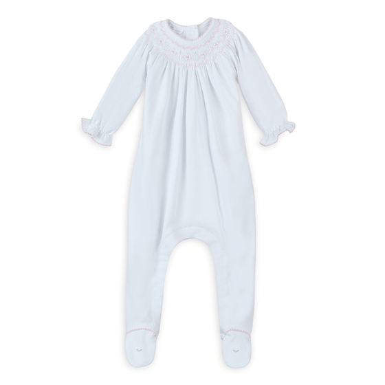Lizzie's Classics Bishop Footie - Pink - Magnolia BabyFootie
