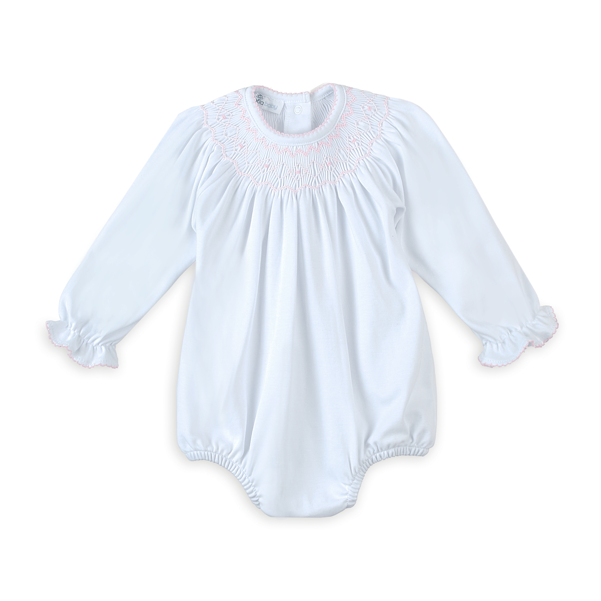 Lizzie's Classics Bishop Long Sleeve Bubble - Pink - Magnolia BabyBubble