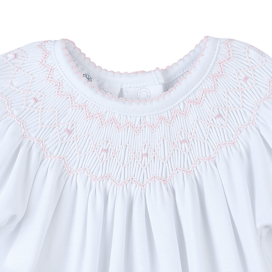 Lizzie's Classics Bishop Long Sleeve Bubble - Pink - Magnolia BabyBubble