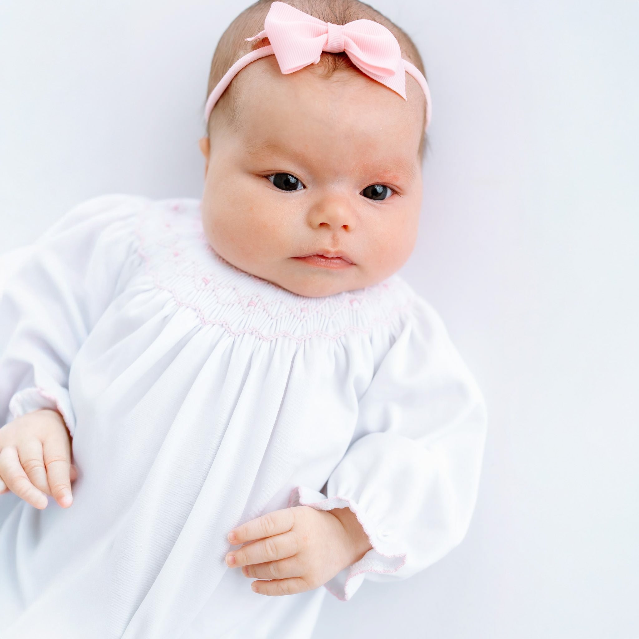 Lizzie's Classics Bishop Long Sleeve Bubble - Pink - Magnolia BabyBubble