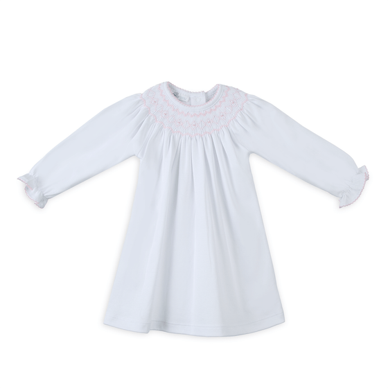 Lizzie's Classics Bishop Long Sleeve Dress - Pink - Magnolia BabyDress