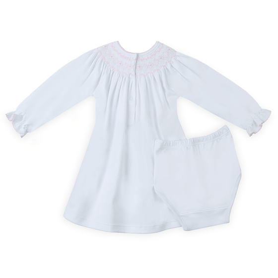 Lizzie's Classics Bishop Long Sleeve Dress - Pink - Magnolia BabyDress