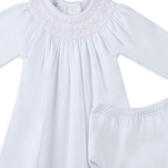 Lizzie's Classics Bishop Long Sleeve Dress - Pink - Magnolia BabyDress