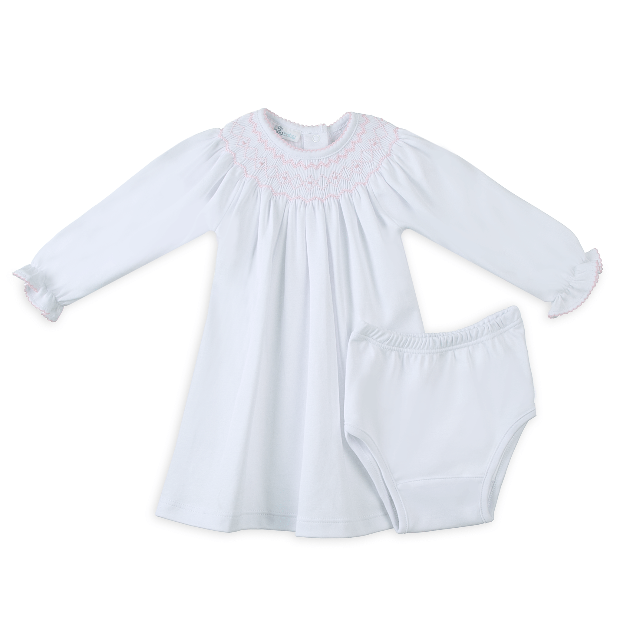 Lizzie's Classics Bishop Long Sleeve Dress - Pink - Magnolia BabyDress