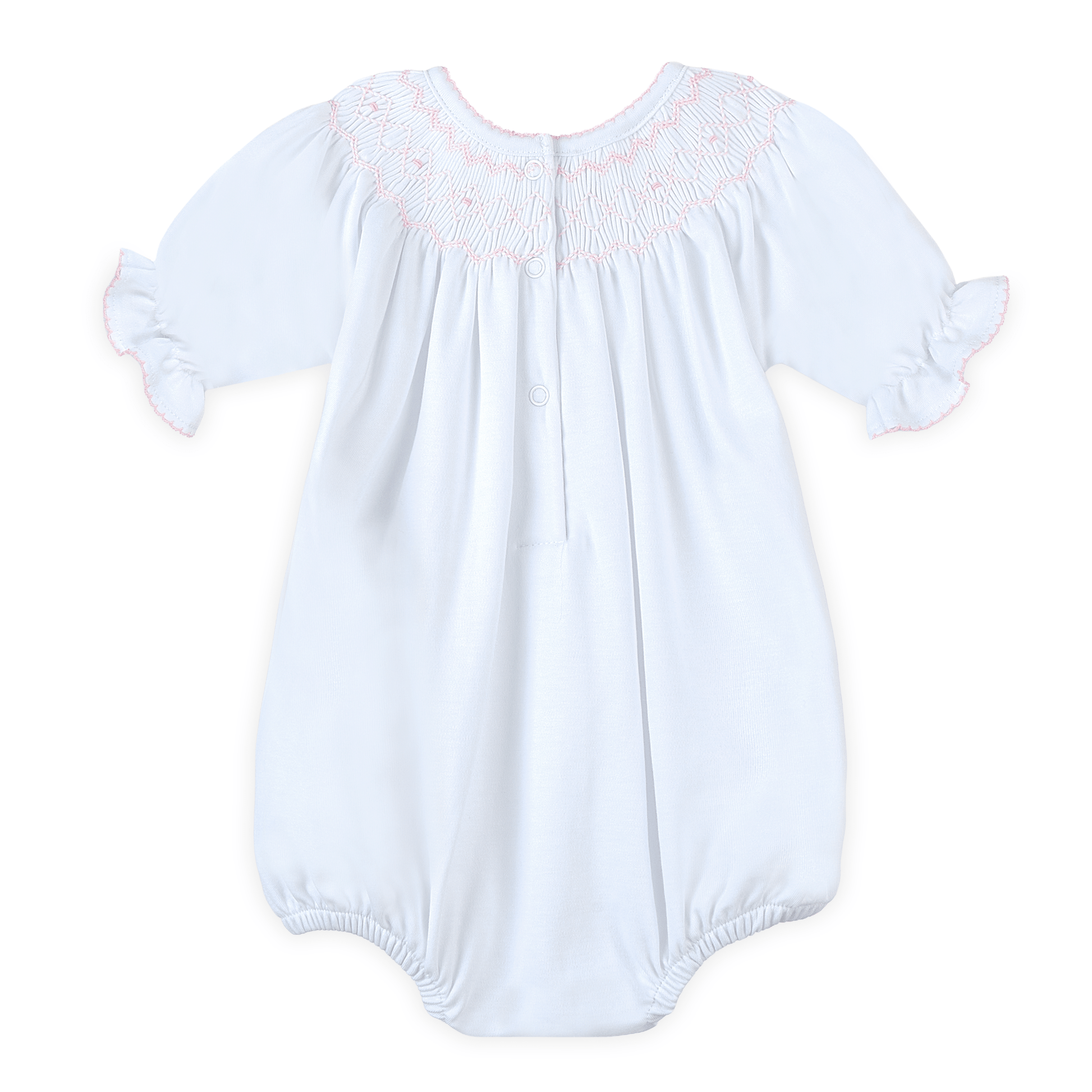 Lizzie's Classics Bishop Short Sleeve Bubble - Pink - Magnolia BabyBubble