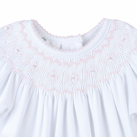 Lizzie's Classics Bishop Short Sleeve Bubble - Pink - Magnolia BabyBubble