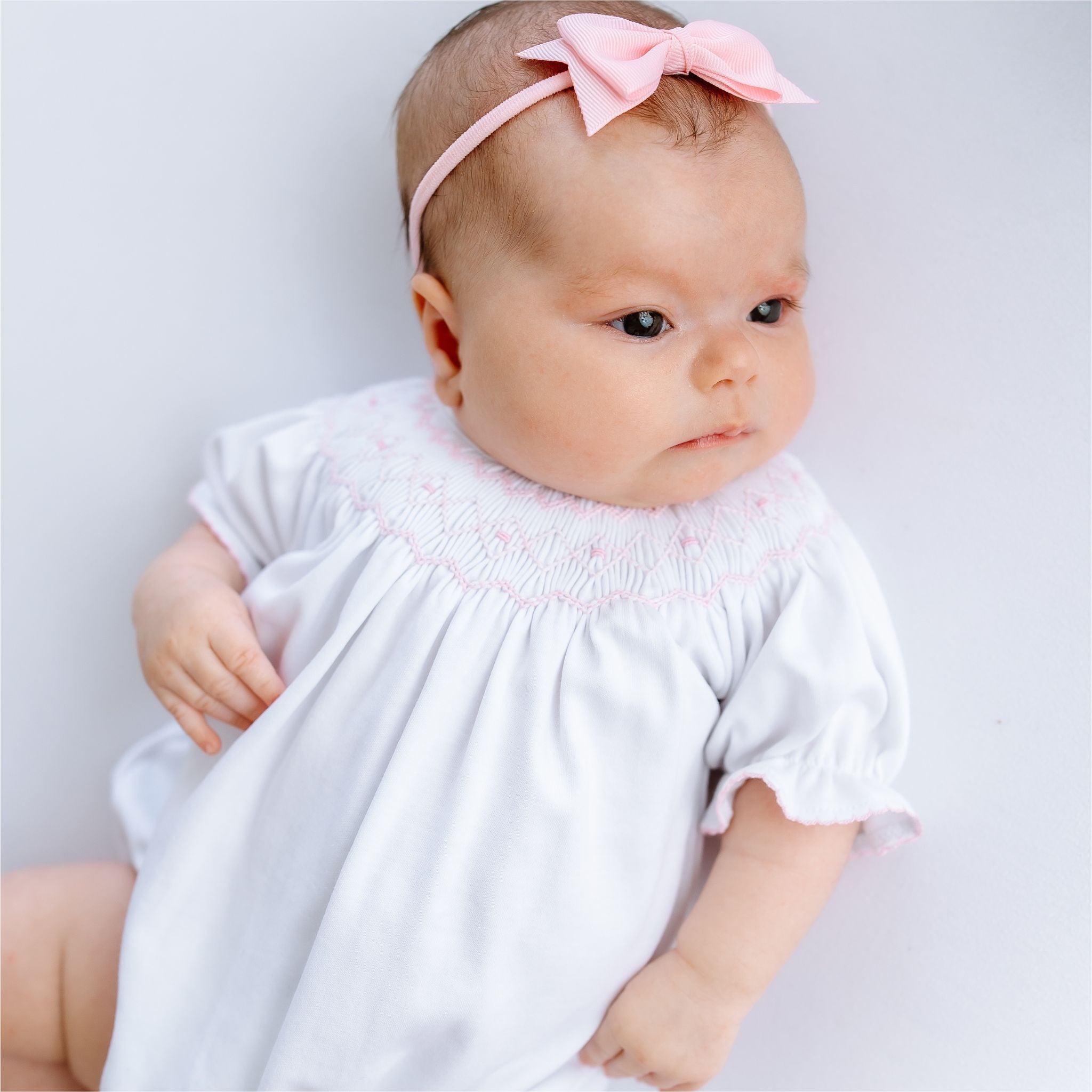 Lizzie's Classics Bishop Short Sleeve Bubble - Pink - Magnolia BabyBubble