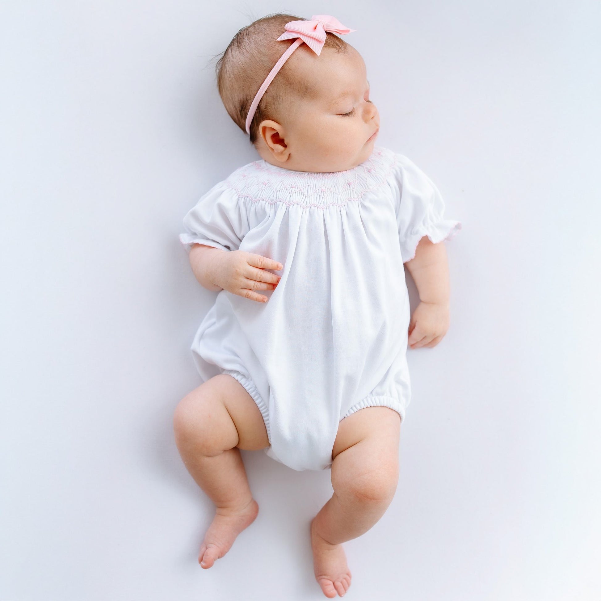 Lizzie's Classics Bishop Short Sleeve Bubble - Pink - Magnolia BabyBubble