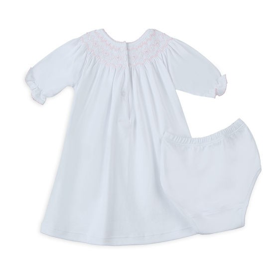 Lizzie's Classics Bishop Short Sleeve Dress - Pink - Magnolia BabyDress
