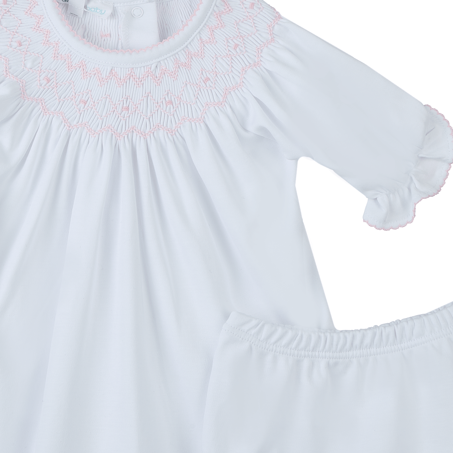 Lizzie's Classics Bishop Short Sleeve Dress - Pink - Magnolia BabyDress