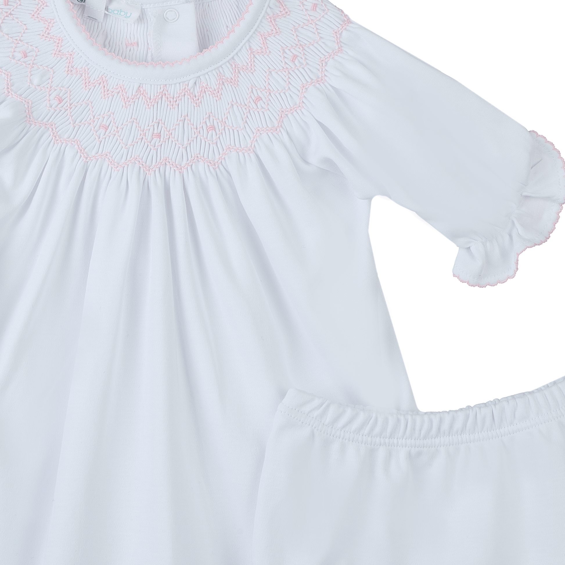 Lizzie's Classics Bishop Short Sleeve Dress - Pink - Magnolia BabyDress