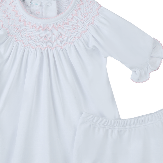 Lizzie's Classics Bishop Short Sleeve Dress - Pink - Magnolia BabyDress