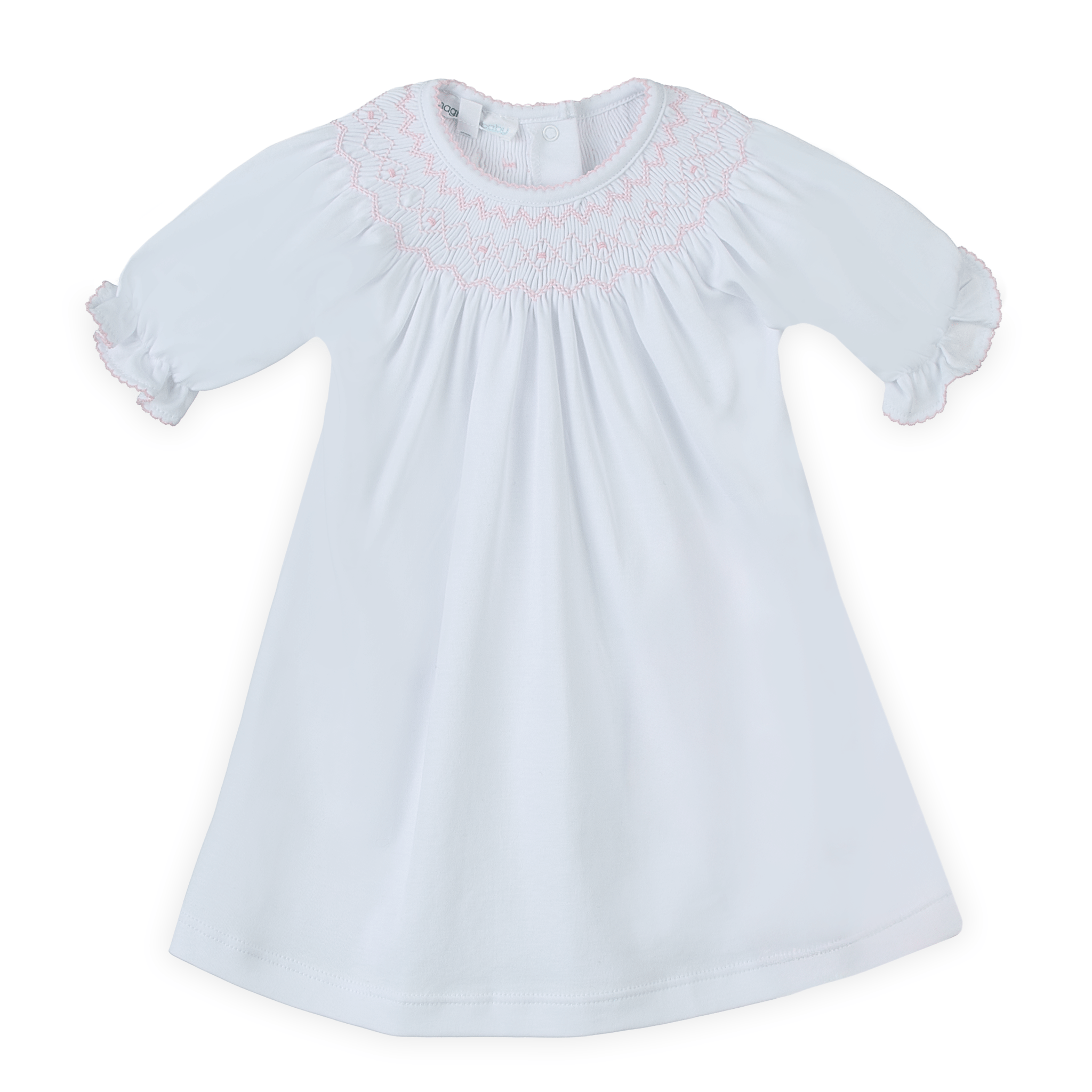 Lizzie's Classics Bishop Short Sleeve Dress - Pink - Magnolia BabyDress