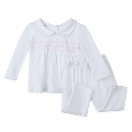 Lizzie's Classics Smocked 2pc Pant Set - Pink - Magnolia Baby2pc Pant Set