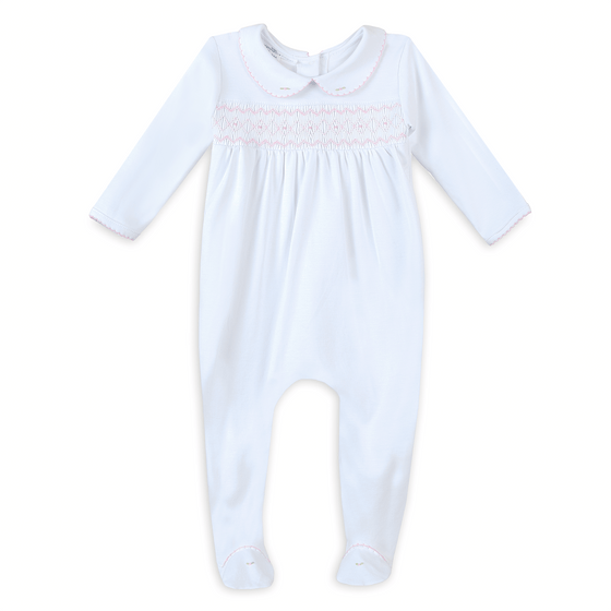 Lizzie's Classics Smocked Footie - Pink - Magnolia BabyFootie