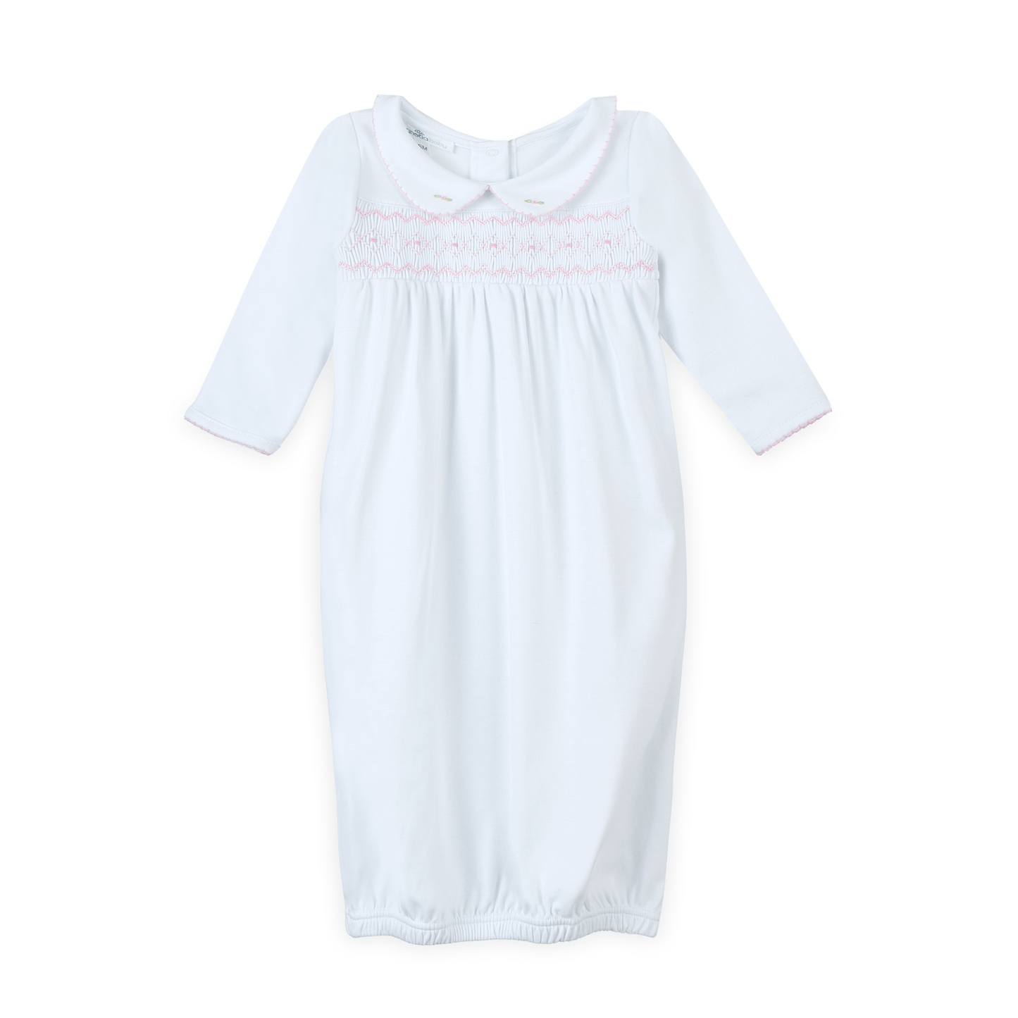 Lizzie's Classics Smocked Gathered Gown - Pink - Magnolia BabyGown