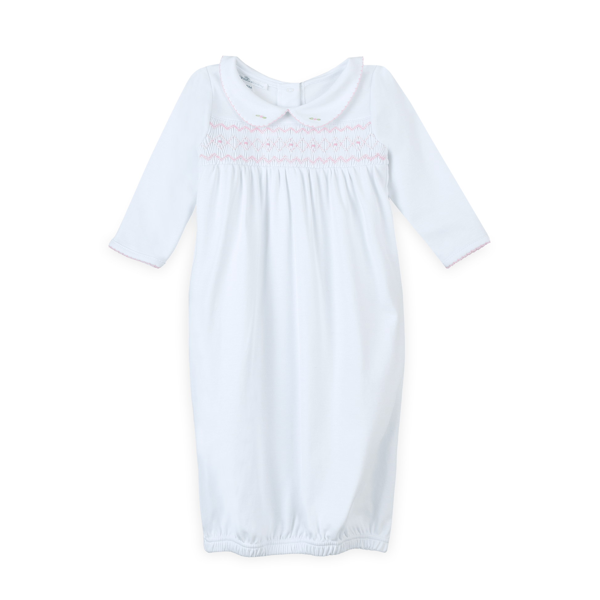 Lizzie's Classics Smocked Gathered Gown - Pink - Magnolia BabyGown