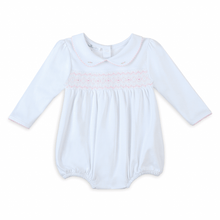  Lizzie's Classics Smocked Long Sleeve Bubble - Pink - Magnolia BabyBubble