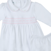 Lizzie's Classics Smocked Long Sleeve Dress - Pink - Magnolia BabyDress