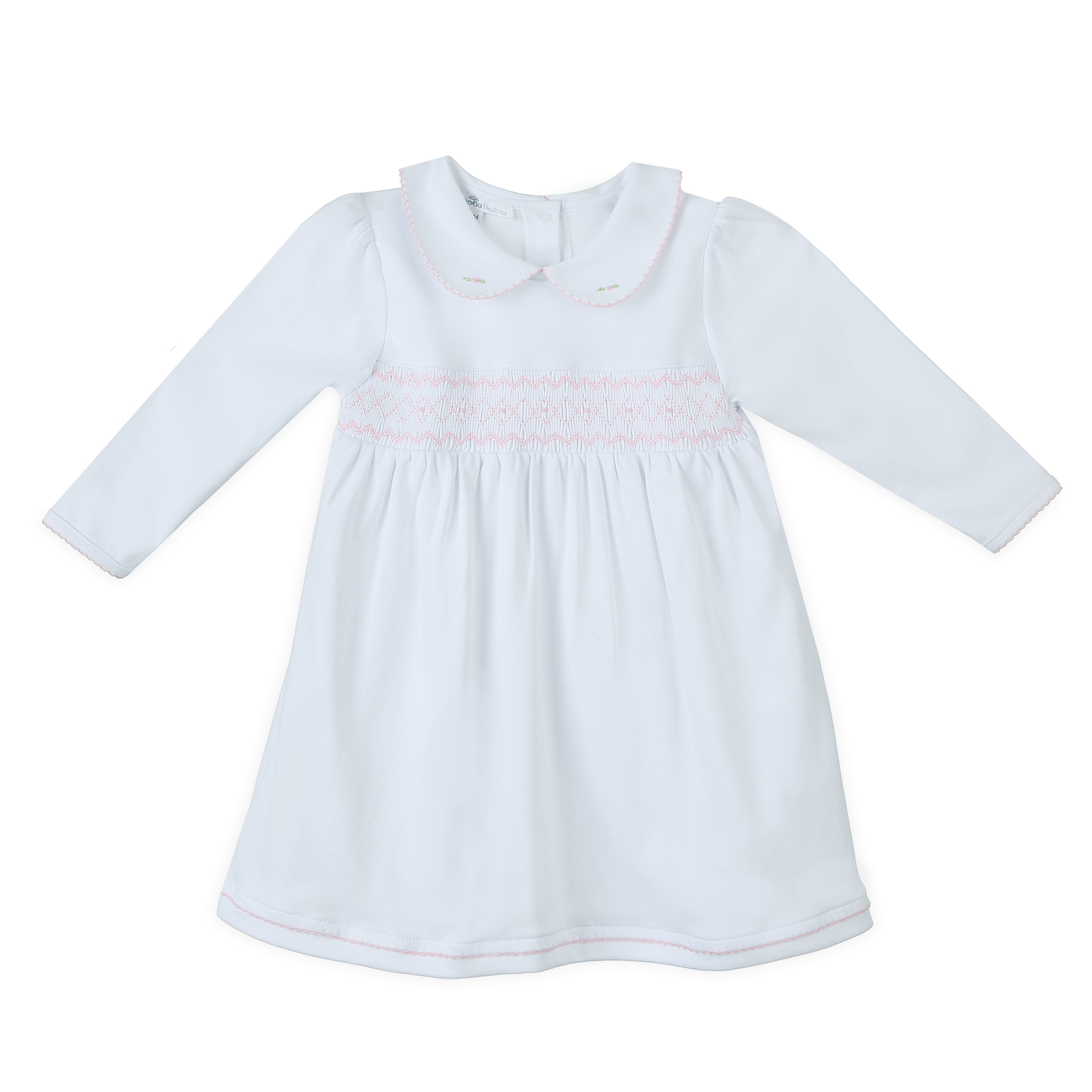 Lizzie's Classics Smocked Long Sleeve Dress - Pink - Magnolia BabyDress