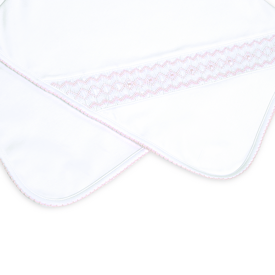 Lizzie's Classics Smocked Receiving Blanket - Pink - Magnolia BabyReceiving Blanket