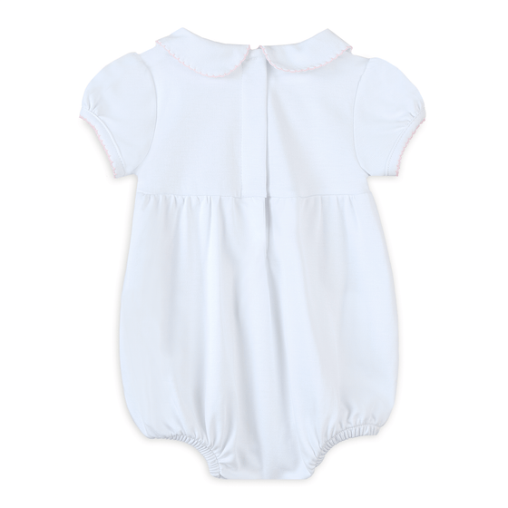 Lizzie's Classics Smocked Short Sleeve Bubble - Pink - Magnolia BabyBubble