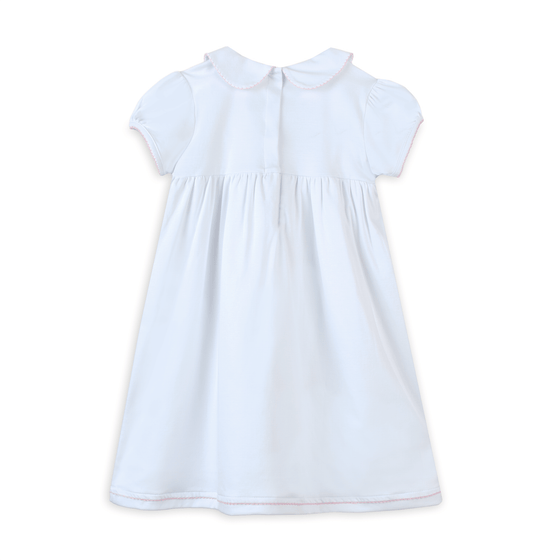Lizzie's Classics Smocked Short Sleeve Dress - Pink - Magnolia BabyDress