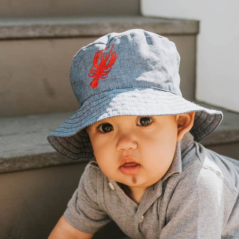 Lobster Chambray Bucket Hat - Magnolia BabyBucket Hat